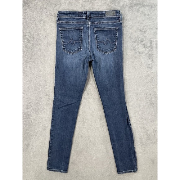 Adriano Goldschmied Jeans Womens 27 Blue Denim Prima Mid Rise Cigarette Skinny - Picture 2 of 9